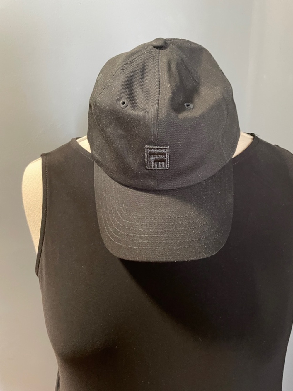 Fila Black Embroidered Logo Baseball Cap